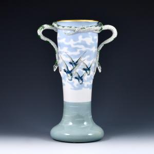 Vase with snake-shaped handles